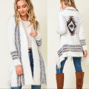 aztec cardigan sweater